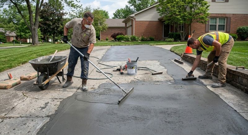 Concrete Driveway Resurfacing in West Des Moines, IA
