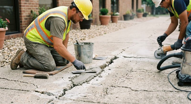 Cracked Sidewalk Repair in West Des Moines, IA