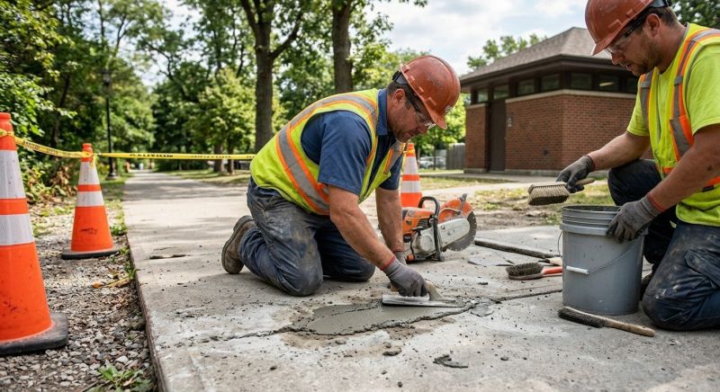 Sidewalk Concrete Repair in West Des Moines, IA
